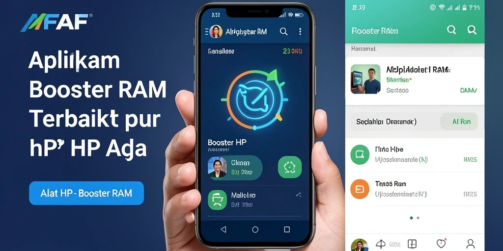 Tampilan antarmuka AFAF yang intuitif untuk Booster RAM.
