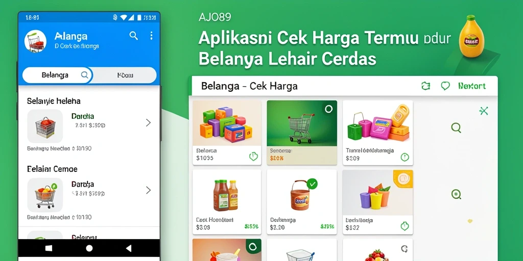 Tampilan antarmuka AJO89 dengan fitur Cek Harga yang user-friendly.