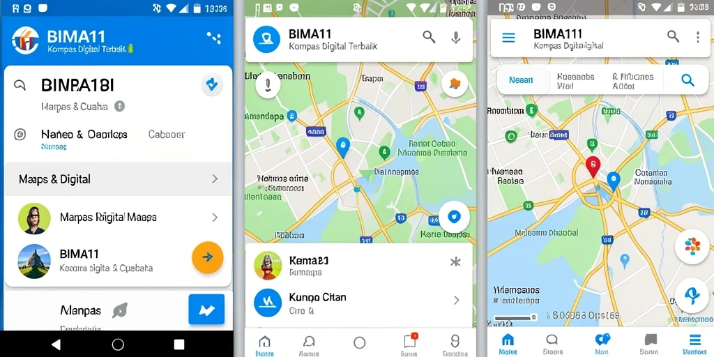 Antarmuka BIMA11 yang menampilkan fungsi Kompas Digital dengan jelas.