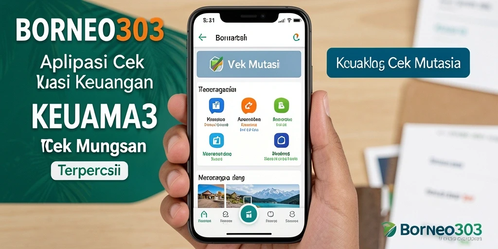 Tampilan antarmuka yang intuitif dari BORNEO303 untuk Cek Mutasi keuangan.