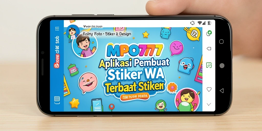 Tampilan antarmuka MPO777 yang intuitif dan menarik untuk membuat stiker.