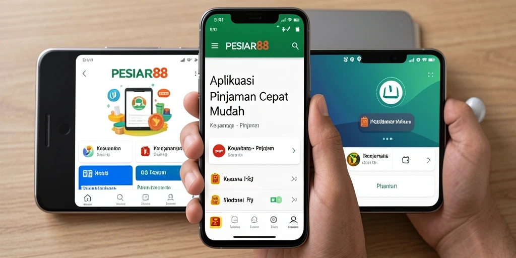 Antarmuka utama PESIAR88 yang mudah digunakan untuk pengajuan pinjaman.