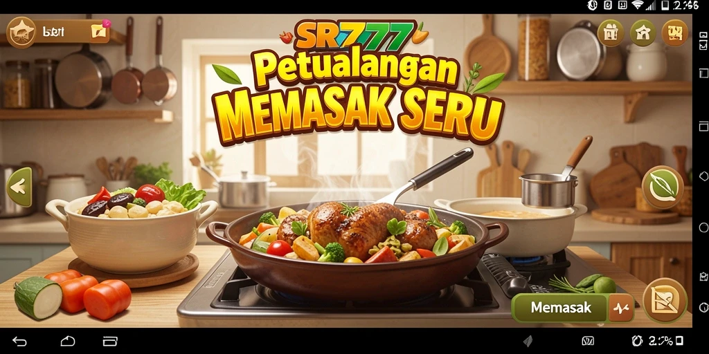 Tampilan antarmuka SR777 yang menampilkan pengalaman memasak yang menarik.