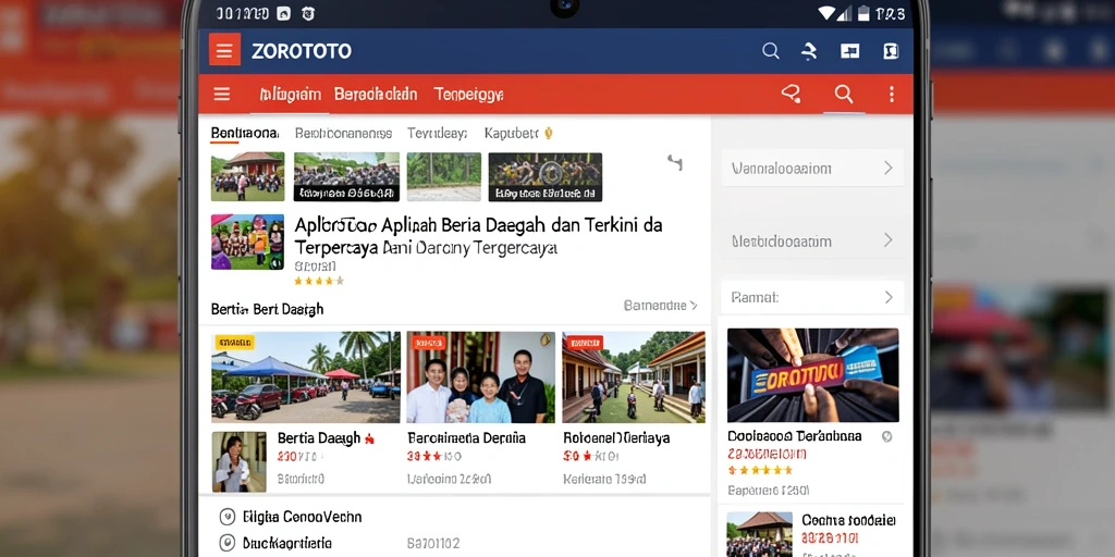 Tampilan antarmuka aplikasi ZOROTOTO yang informatif dan user-friendly.