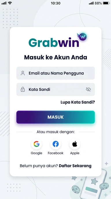 Cara Masuk Akun Grabwin untuk Pengguna Android